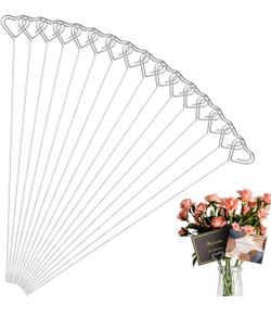 30 Heart Shaped Flower Picks