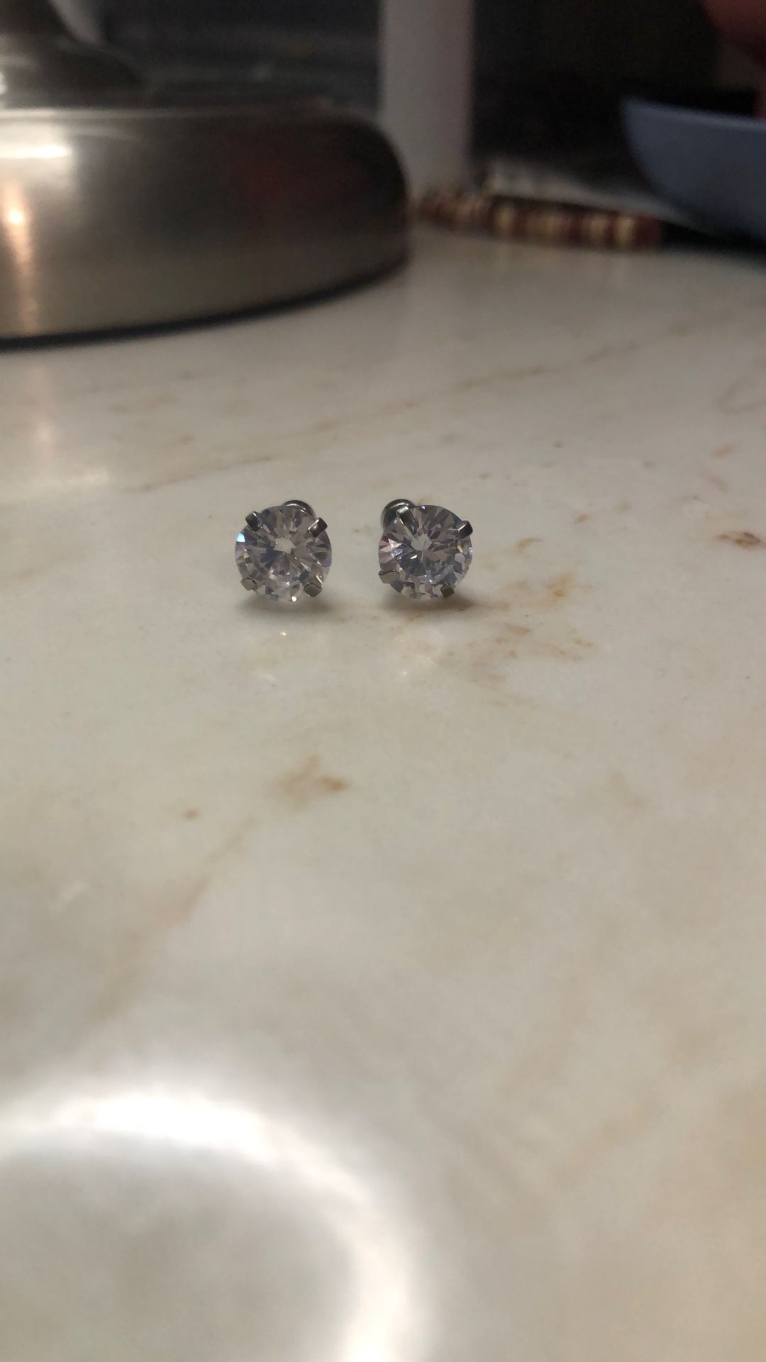 Flat Back Diamond Earrings