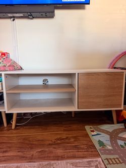 Mid-Century Modern TV Stand with Cabinet