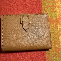Handcrafted Brown Leather Compact Wallet – $30