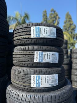 215/55/17 Kumho 4 New Tires Installed And Balanced 50,000 Miles Warranty