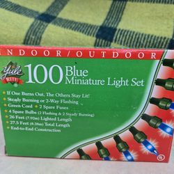 Miniature Blue Christmas Lights INDOOR/OUTDOOR 