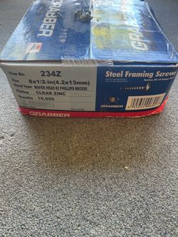 Grabber Steel Framing Screws 8x1/2-in 10,000 Count