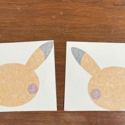 Reflective Yellow Vinyl Pikachu Sticker Decal