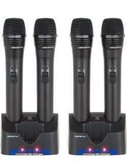 4 Rechargeable Wireless Microphones