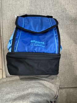 dual-compartment insulated lunch cooler bag.4 cans
