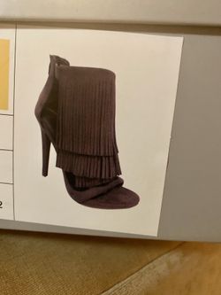 Grey fringe heels🔥🔥🔥 Sexxyyy❤️