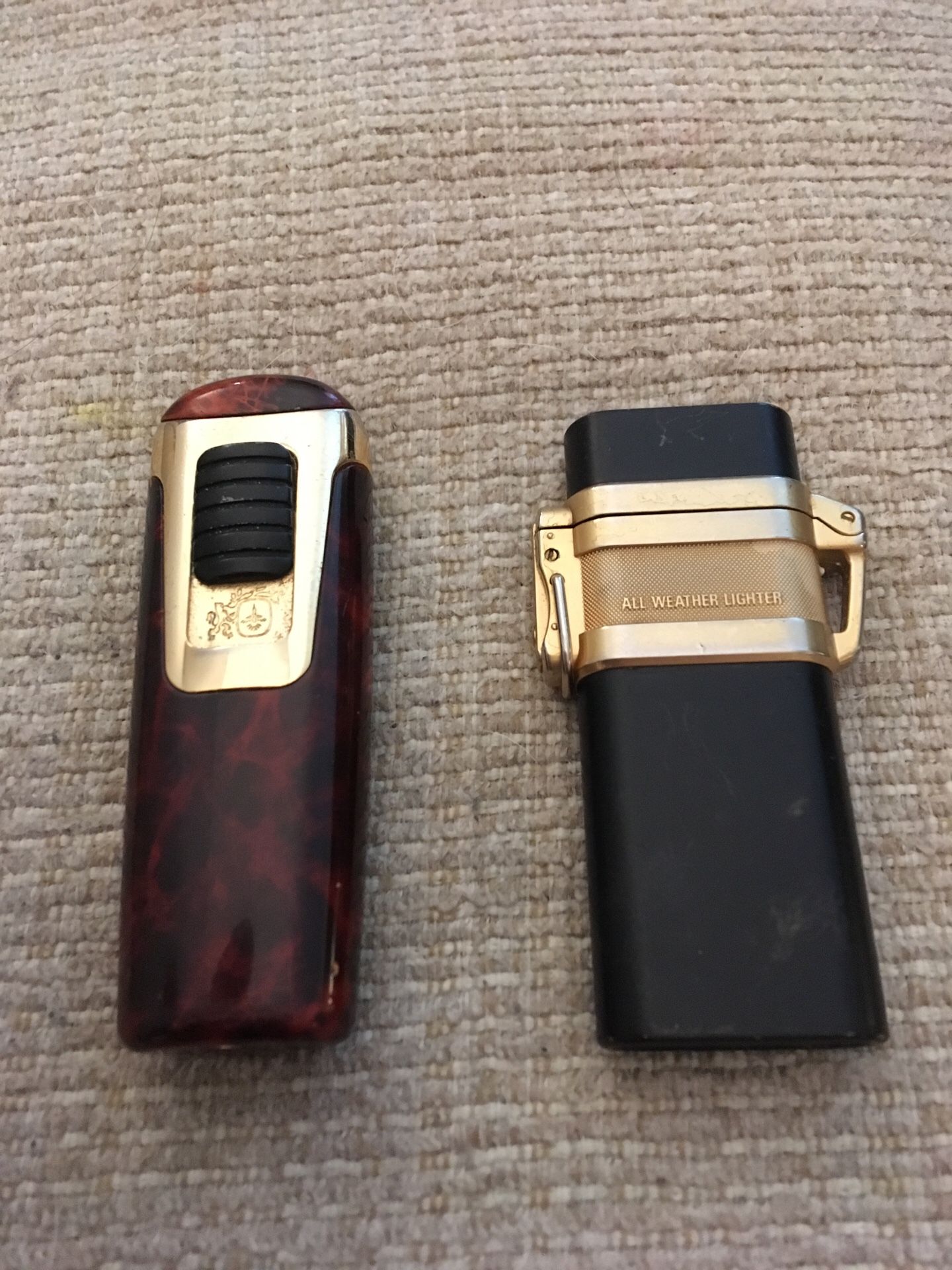 Two vintage Colibri Lighters