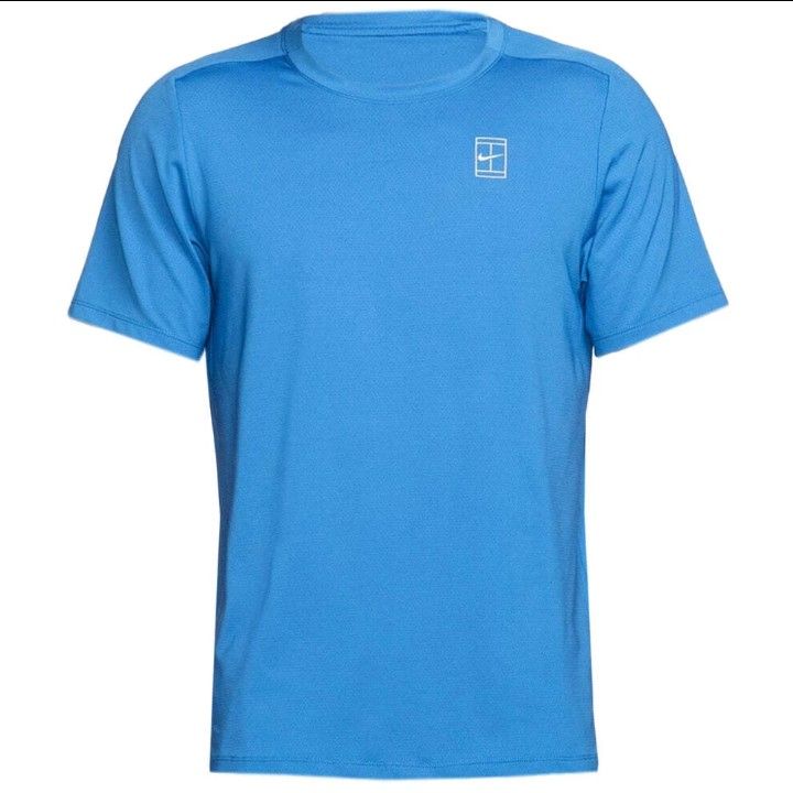 Nike Dri-FIT Court Advantage Tennis Shirt Top Blue Men's Size Medium FZ6910-402