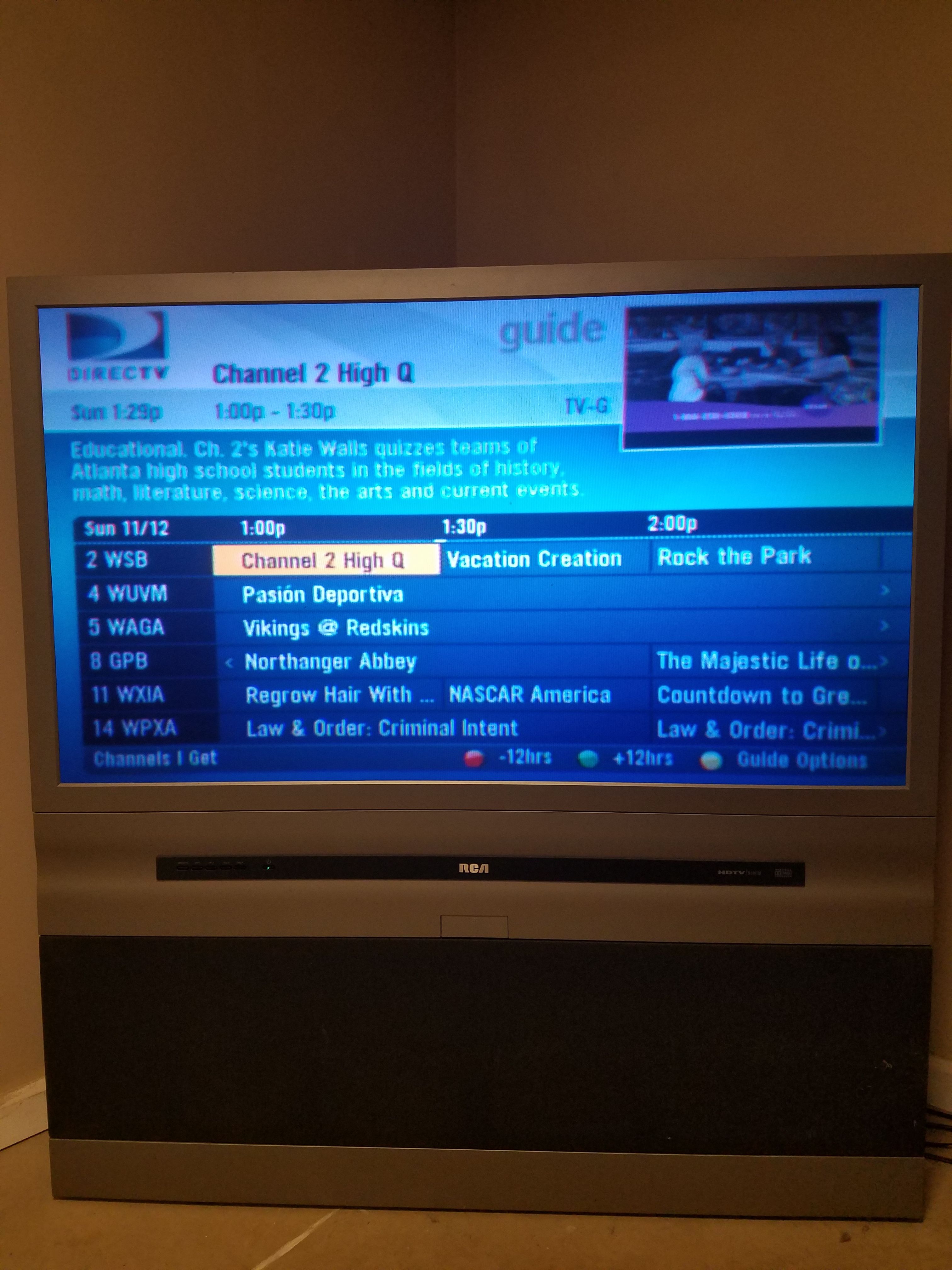52"RCA rear projection TV