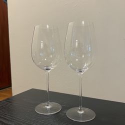 Wine Crystal Glasses, Set of 2