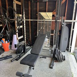 Inspire Power Rack, Barbell, Bench and Weights