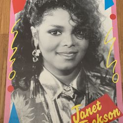 1980s Janet Jackson Poster