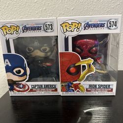 Captain America And Spiderman Funko Pops
