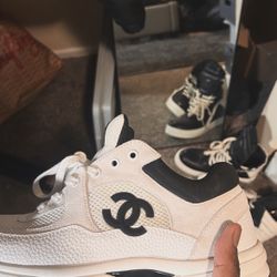 White Chanel CC Runners