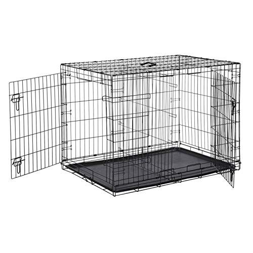 Amazon Basics 42” Double Door Dog Cage For Large Dogs