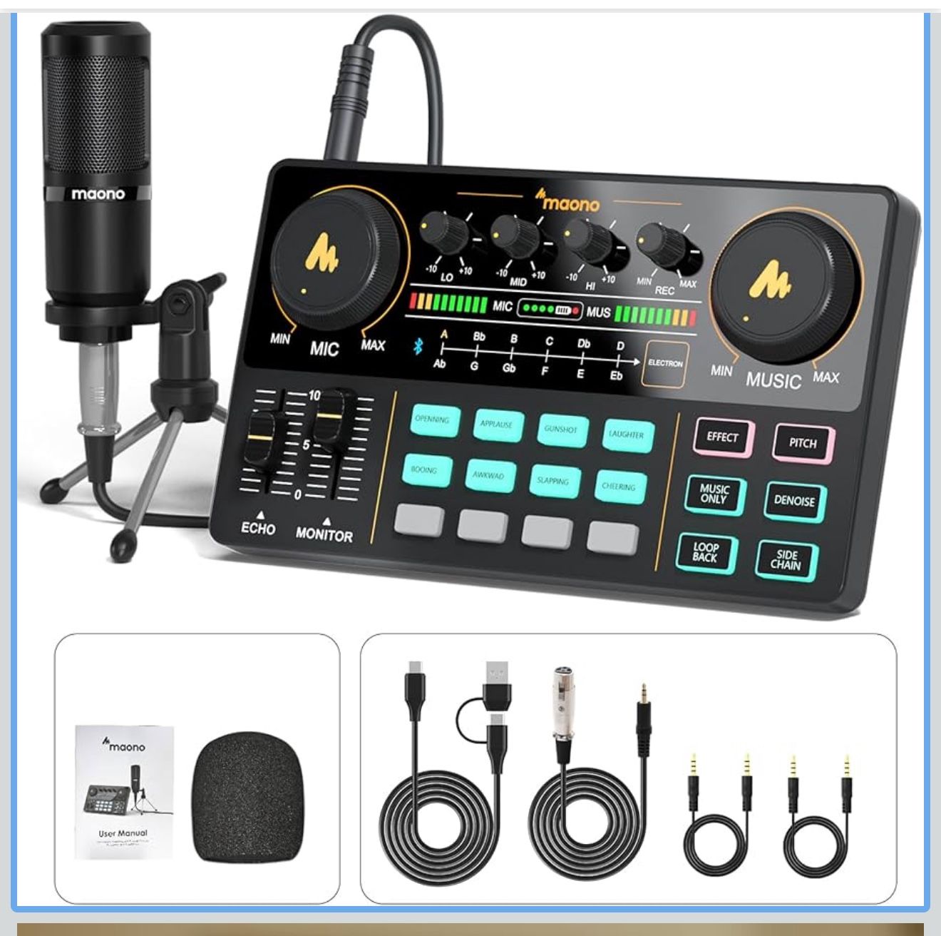Podcast Equipment Bundle Audio mixer All-in-One