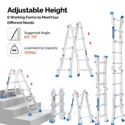 Ladder, A Frame 3 Step Ladder Telescoping Ladder Reach Height Muti 13 ft