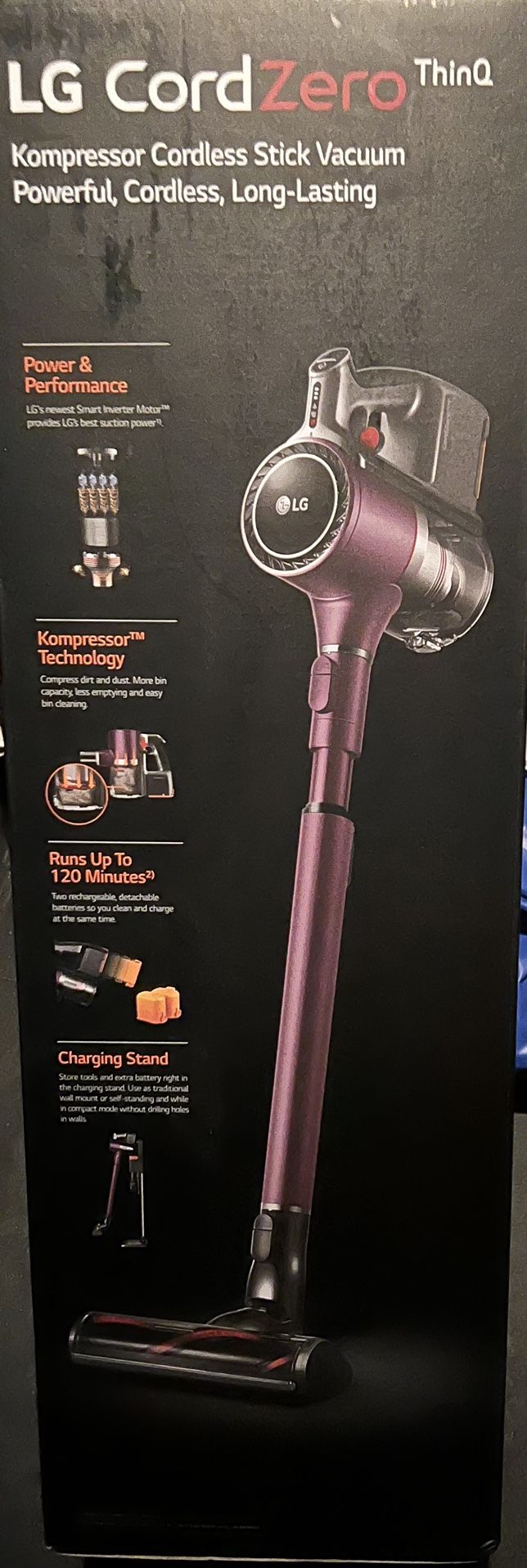 LG CordZero™ A9 Kompressor Stick Vacuum - Vintage Wine Color