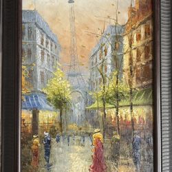 Eiffel Tower Oil Painting 