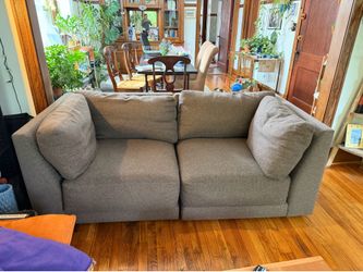 Gary crate & barrel couch— splits into two