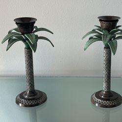 Palm Tree Candle Holders