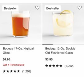 Crate&Barrel glasses