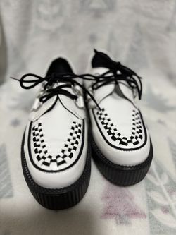 T.U.K White Leather Viva Mondo Creeper