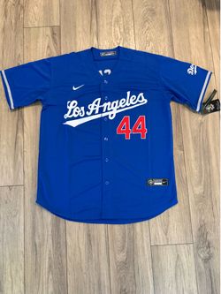 Mens LA dodgers Andy pages new away blue jersey, s to 3xl
