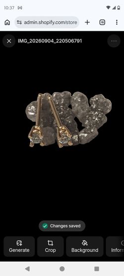 14k Gold Stud Earrings with Lab Stone