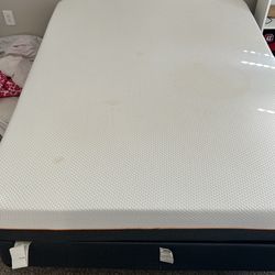 Queen Size Mattress/box Spring And Metal Rails