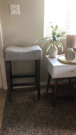 Threshold saddleback style bar stools : set of 2