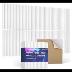Artvivid 6-Pack Self-Adhesive Acoustic Wall Panels, Home Décor 24" x 24" x 0.4"