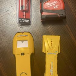 New Hole Saw Bit (stone/tile) Stud finders, Tape Measure
