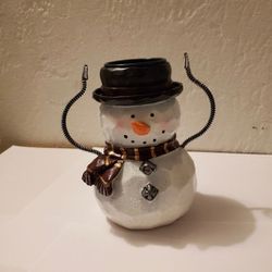 Snowman Candle Holder Decor 1 Only 