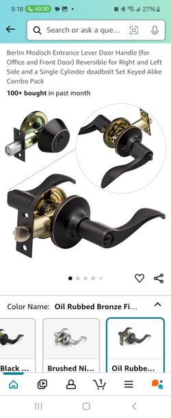 Door Handle And Lock Combo