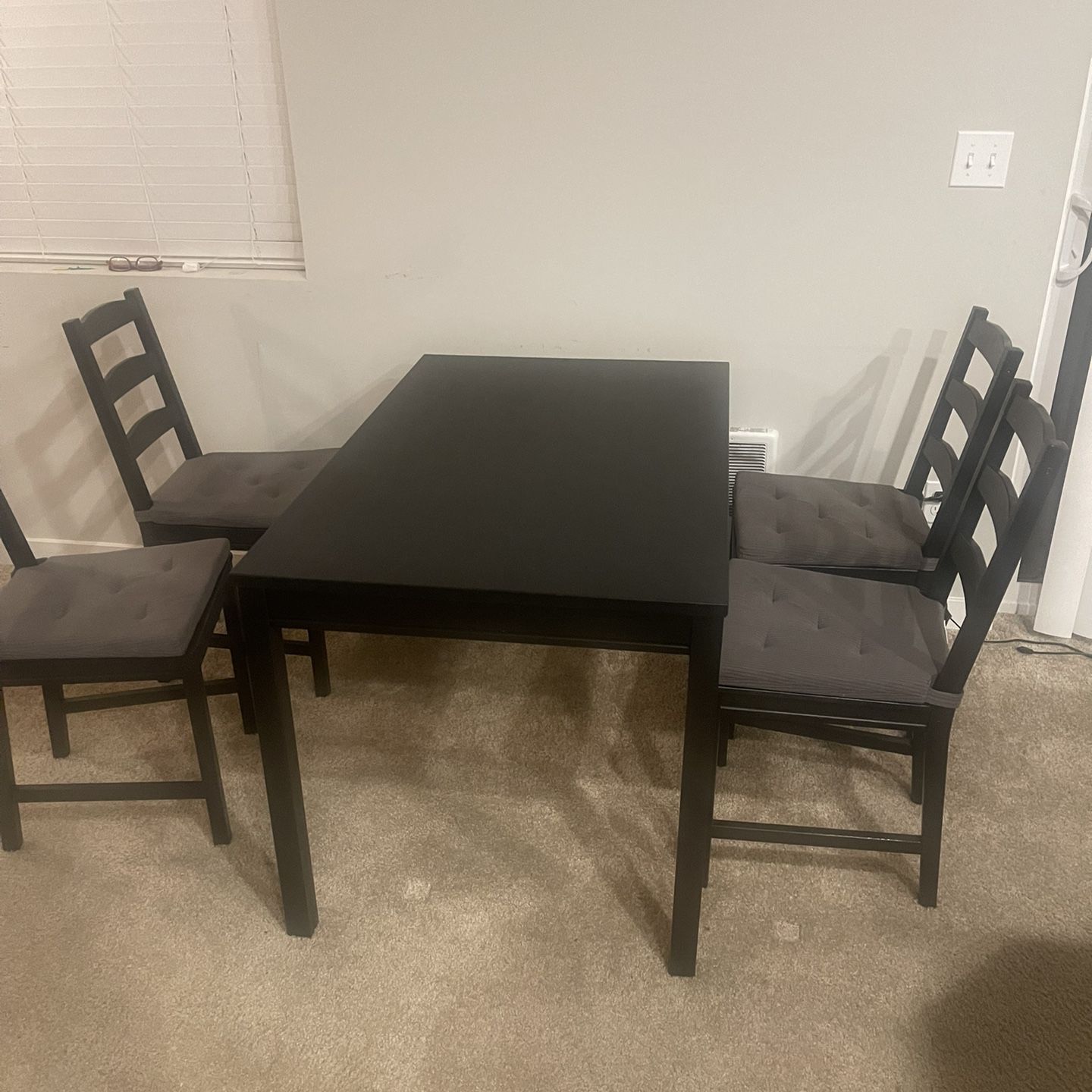 Black Table And 4 Chairs - IKEA