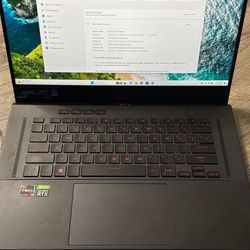 Asus Rog Zephyrus 15, gaming laptop, Ryzen 9 6900HS, 16GB DDR5 RAM, nvidia rtx 3060 GPU, SSD 2500GB