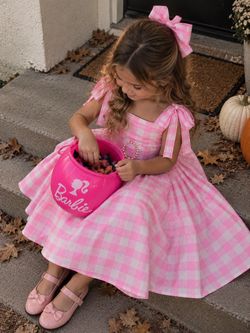 Barbie Costume belt hair bow new disfraz costume Nina girl