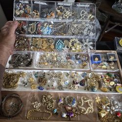 Huge Lot Of Costume Jewlery 