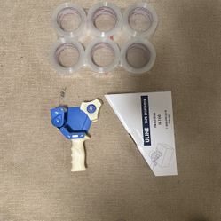 Packing Tape Gun And Clear Tape
