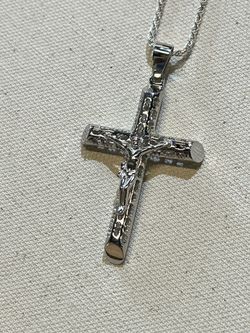 .925 silver cross and chain