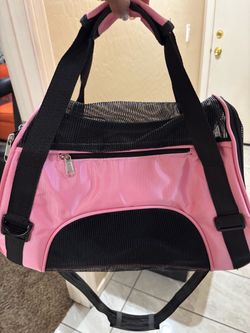 Pink Soft-Sided Pet Carrier Bag
