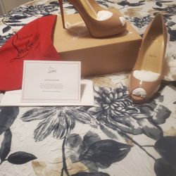 Red Bottom Soles, Beige, Size 39Made In Italy 