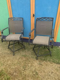 Bar Height Swivel Chairs Two Chairs