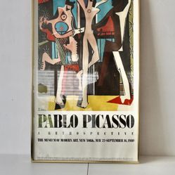 Pablo Picasso – MoMA “A Retrospective” Exhibition Poster (1980) – Large Vintage Original Print