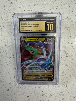 Rayquaza V Pristine 10 graded CGC Pokemon Card