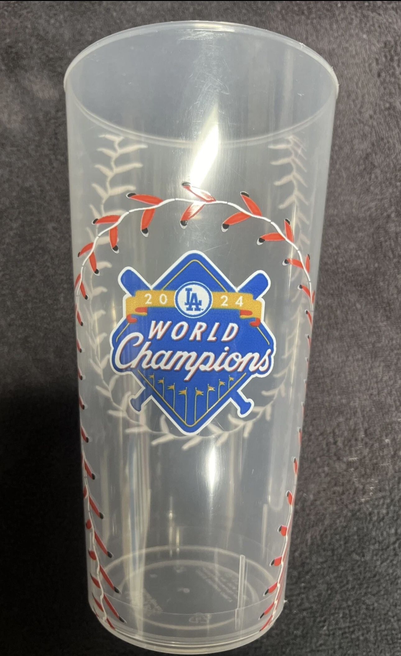 2024 Los Angeles Dodgers World Champions Plastic Souvenir Cup (7 L X 4 W) Whirley Drink Works