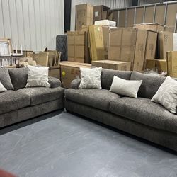 Extra Deep Plush Sofa & Loveseat Set 