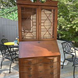GEO C Flint Co Antique Mahogany Secretary